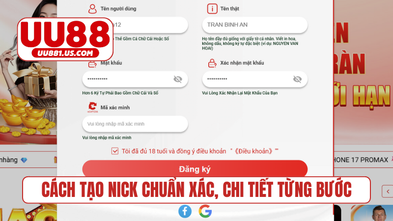 Cách tạo nick chuẩn xác, chi tiết từng bước