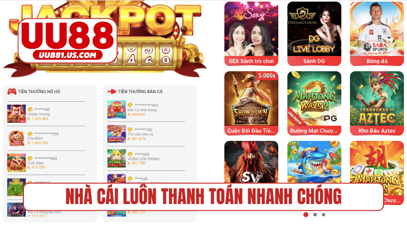 Nhà cái luôn thanh toán nhanh chóng